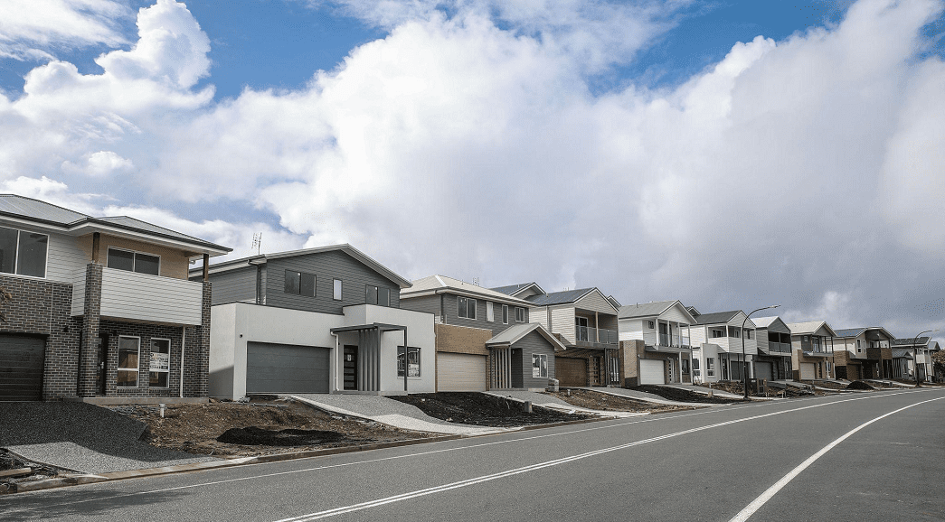 Modern suburban housing development