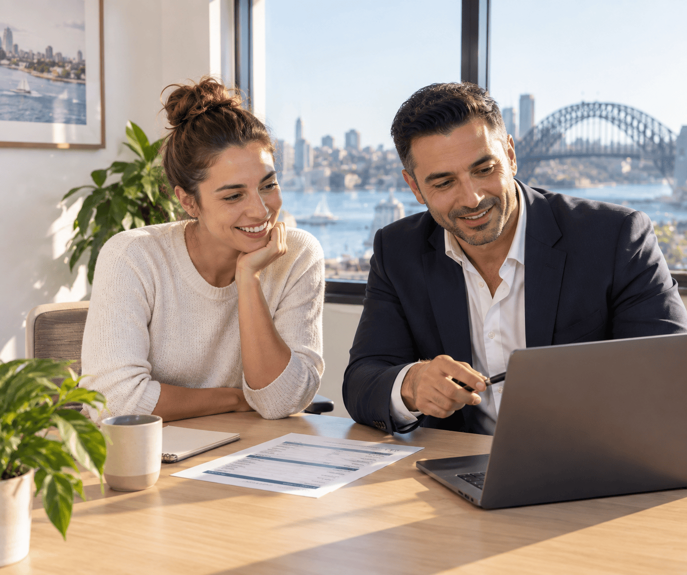 Dentist reviewing home loan options with a Soren Financial mortgage broker in North Sydney